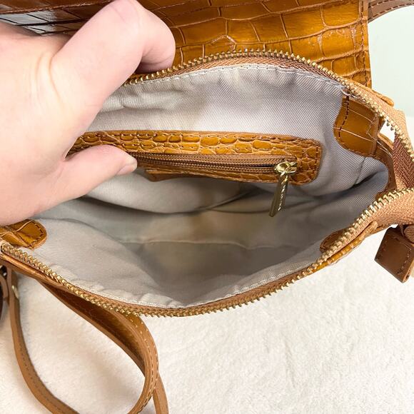 Valentina Today Is Your Best Day Italian Leather Crocodile Print Crossbody Bag - Picture 10 of 10